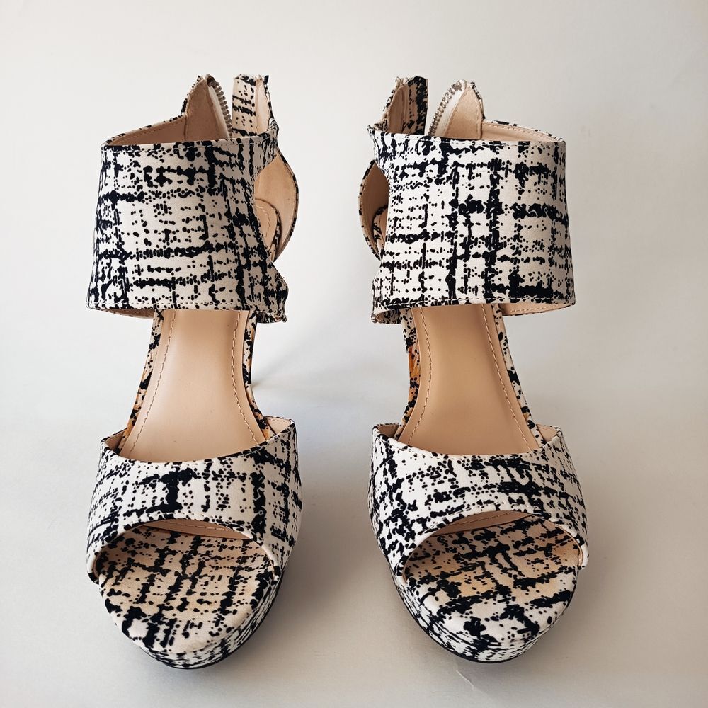 🖤Women's Plaid Platform Ankle Strap - Picture 2 of 7